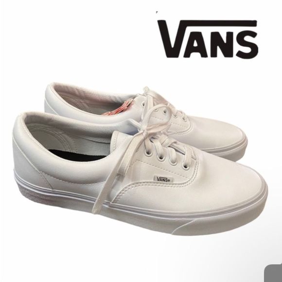 VANS Era Classic Tumble Truewhite Leather Women's Sneakers Skate Shoes NEW 10 - Picture 2 of 8